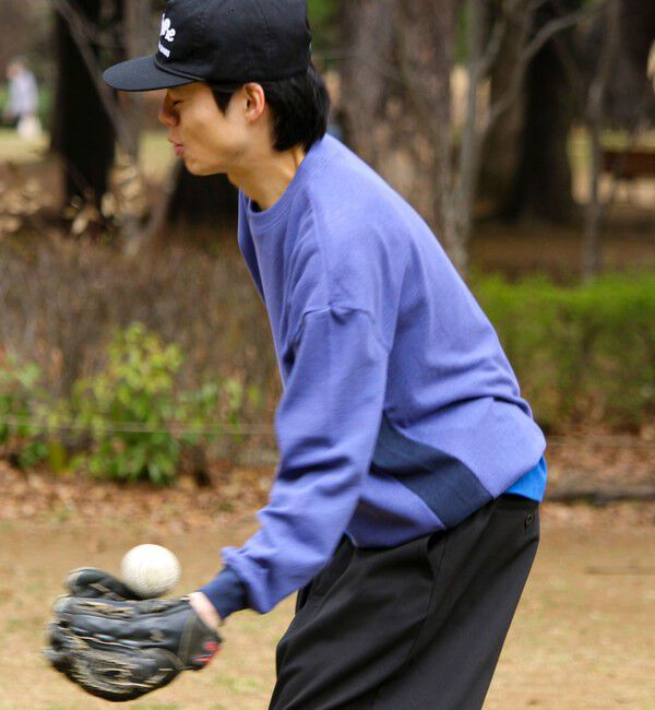 GLOSTER「【一枚でサマになる】ブークレ配色ラインプルオーバー」|Tシャツ・カットソー|