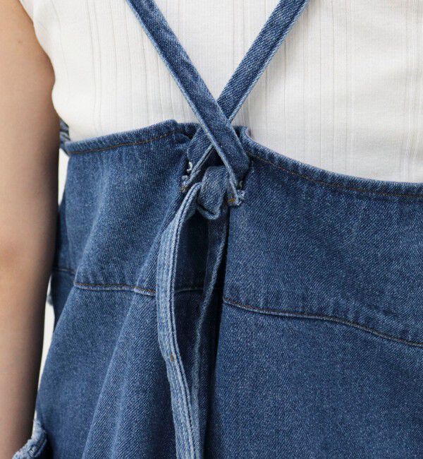 fredy emue「フリルデニムサロペット」|オールインワン|