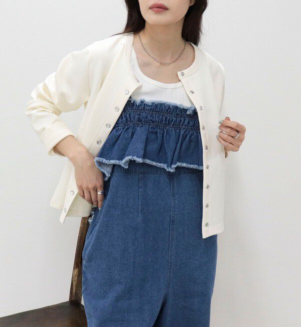 fredy emue「ドット釦ポンチカーディガン」|カーディガン|