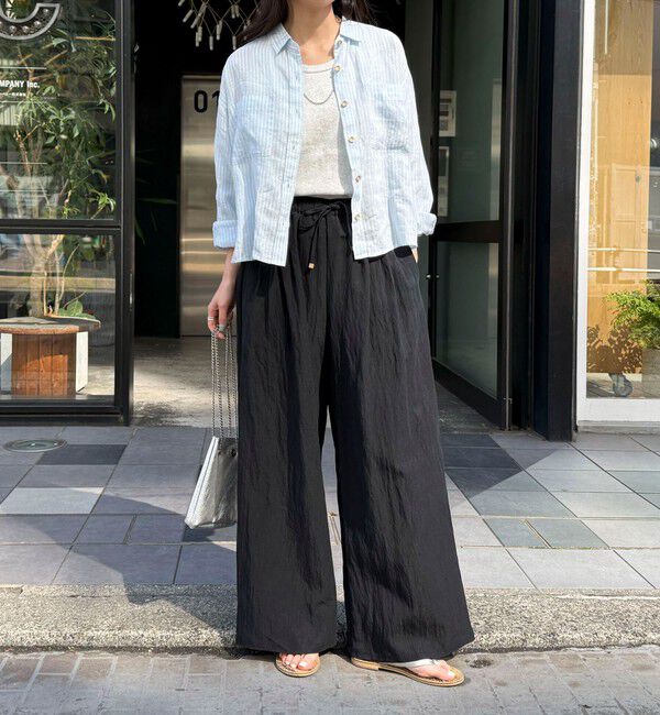 fredy emue「LINEN100 クロップドシャツ」|シャツ・ブラウス|