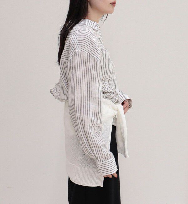 fredy emue「LINEN100 クロップドシャツ」|シャツ・ブラウス|