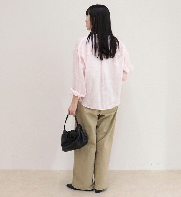 fredy emue「LINEN100 クロップドシャツ」|シャツ・ブラウス|