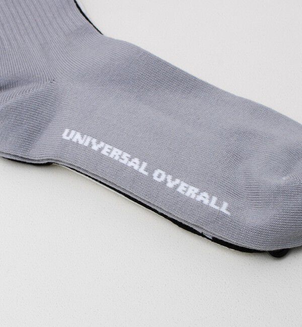 GLOSTER「【UNIVERSAL OVERALL】クルー丈サイドUOロゴ 3Pソックス」|ソックス|
