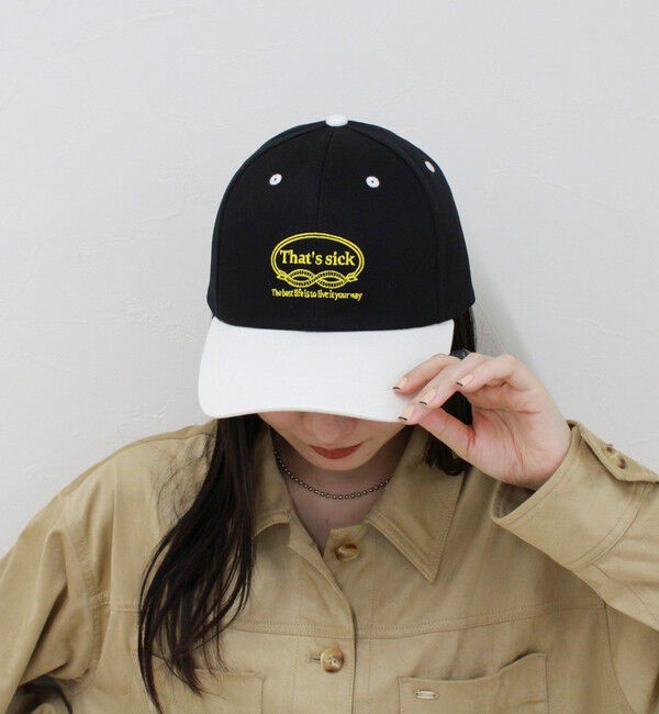 fredy emue「バイカラー刺繍キャップ」|キャップ・キャスケット|