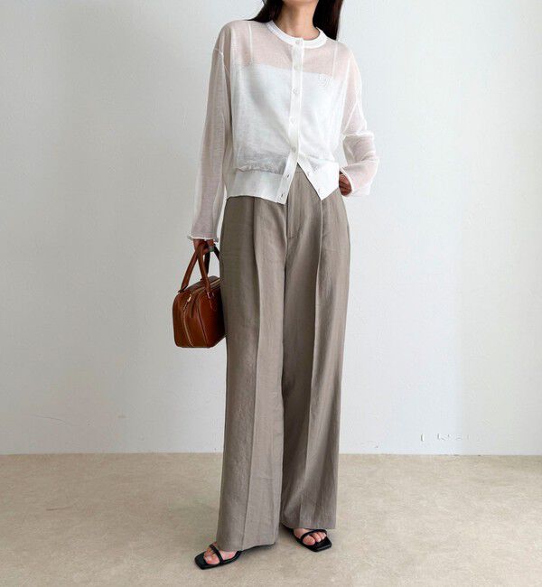 fredy emue「刺繍入りシアーニットカーディガン」|カーディガン|