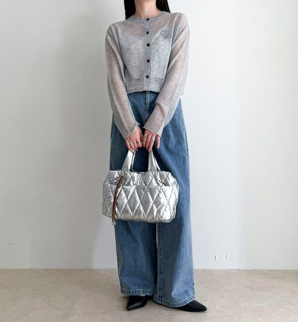 fredy emue「刺繍入りシアーニットカーディガン」|カーディガン|