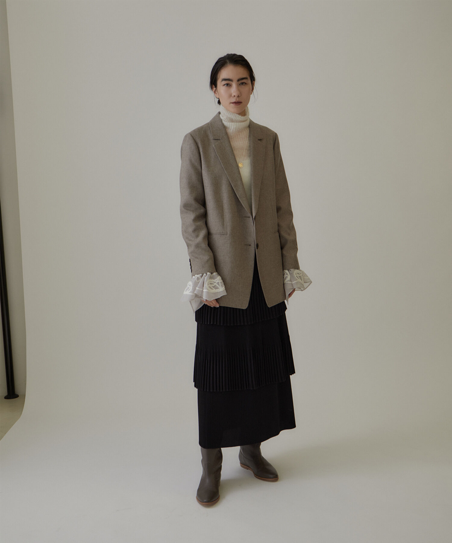 SALON adam et rope'「オーガンジーエンブロイダリーカフス（付け袖）」|手袋|