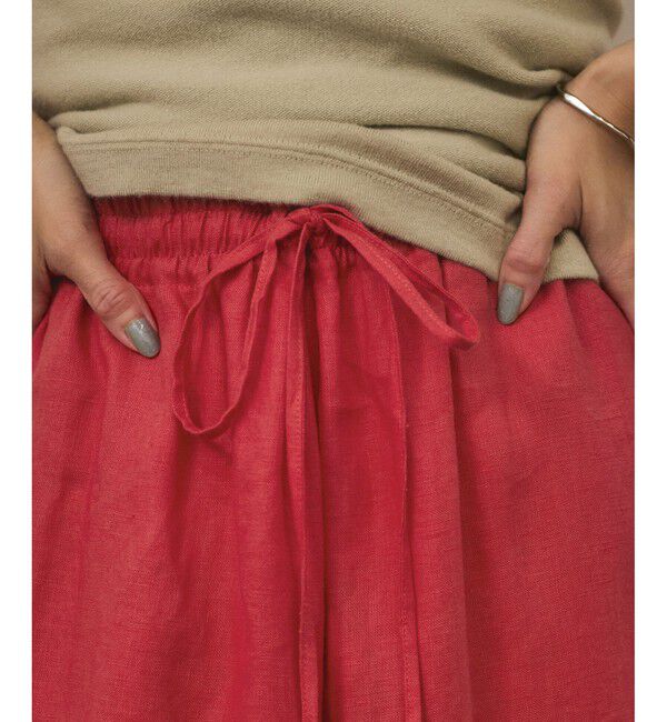 SALON adam et rope'「【WEB限定】ヨーロピアンフラックスリネンリラックスパンツ」|チノ|