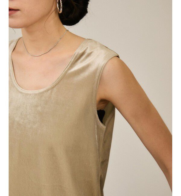 SALON adam et rope'「トリアセベロア前後2WAYノースリーブ/タンクトップ / セットアップ対応」|タンクトップ|