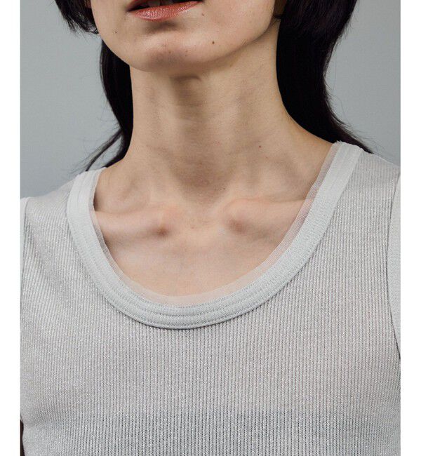 SALON adam et rope'「【WEB限定】ラメリブタンク」|タンクトップ|