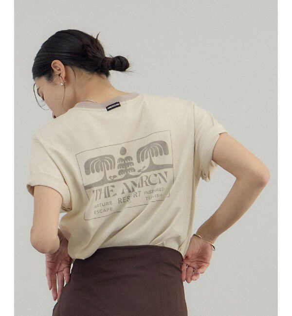 SALON adam et rope'「【Americana（アメリカーナ） for SALON】リンガーT」|Tシャツ・カットソー|