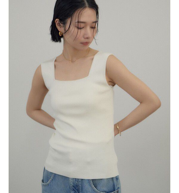 SALON adam et rope'「シルクリブタンクトップ」|タンクトップ|