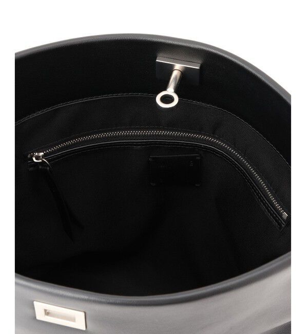 SALON adam et rope'「【WEB限定】【W S（ドゥーブル）】ソフトレザーメタルロックバケットバッグ」|ショルダー・メッセンジャー|