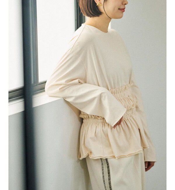 ROPE「カシミヤタッチビスチェ付きカットソー」|Tシャツ・カットソー|