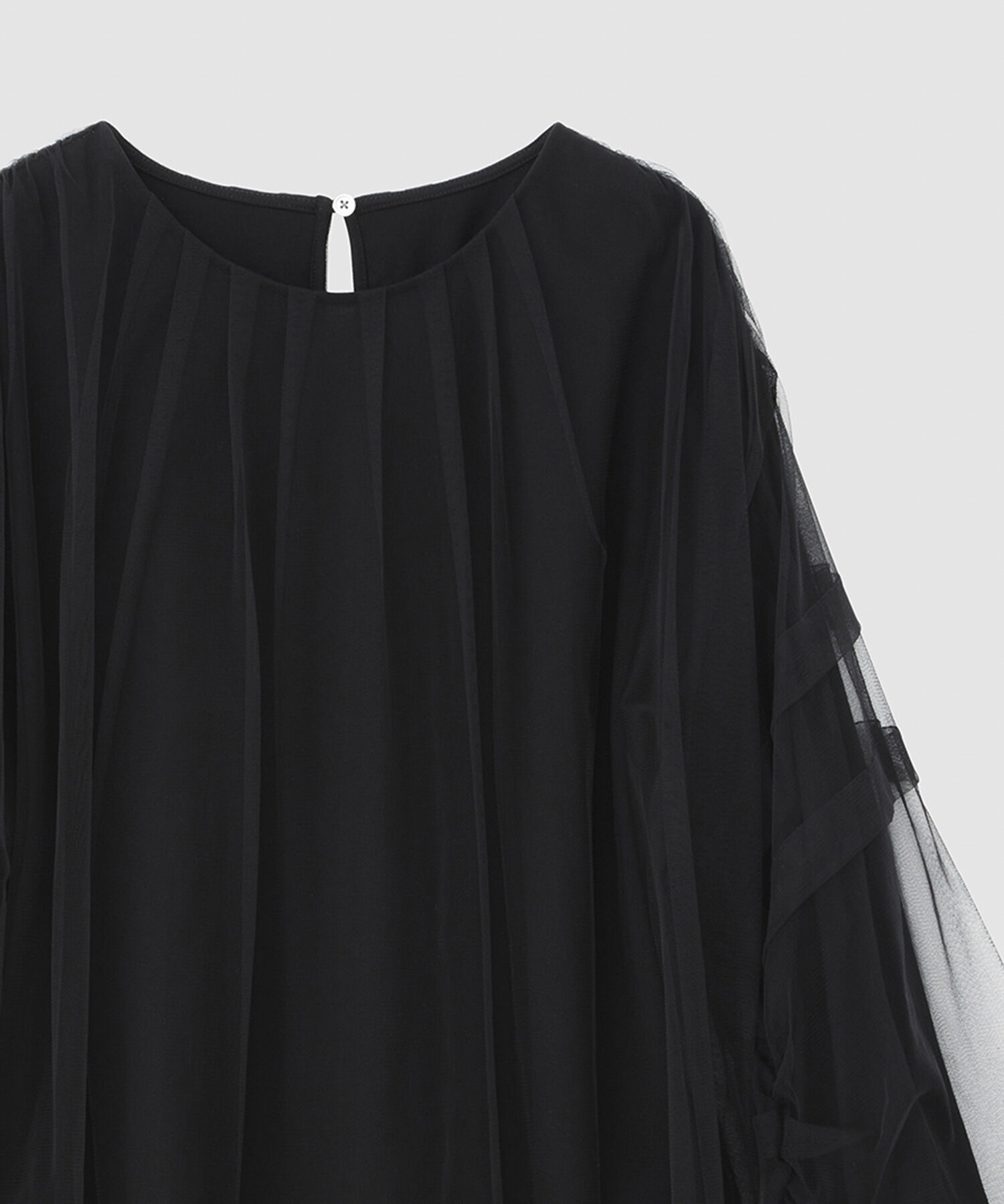 ROPE「チュールレイヤードブラウスライクカットソー」|Tシャツ・カットソー|