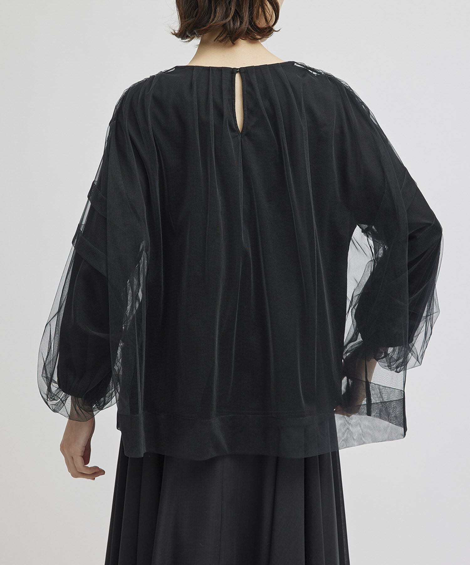 ROPE「チュールレイヤードブラウスライクカットソー」|Tシャツ・カットソー|