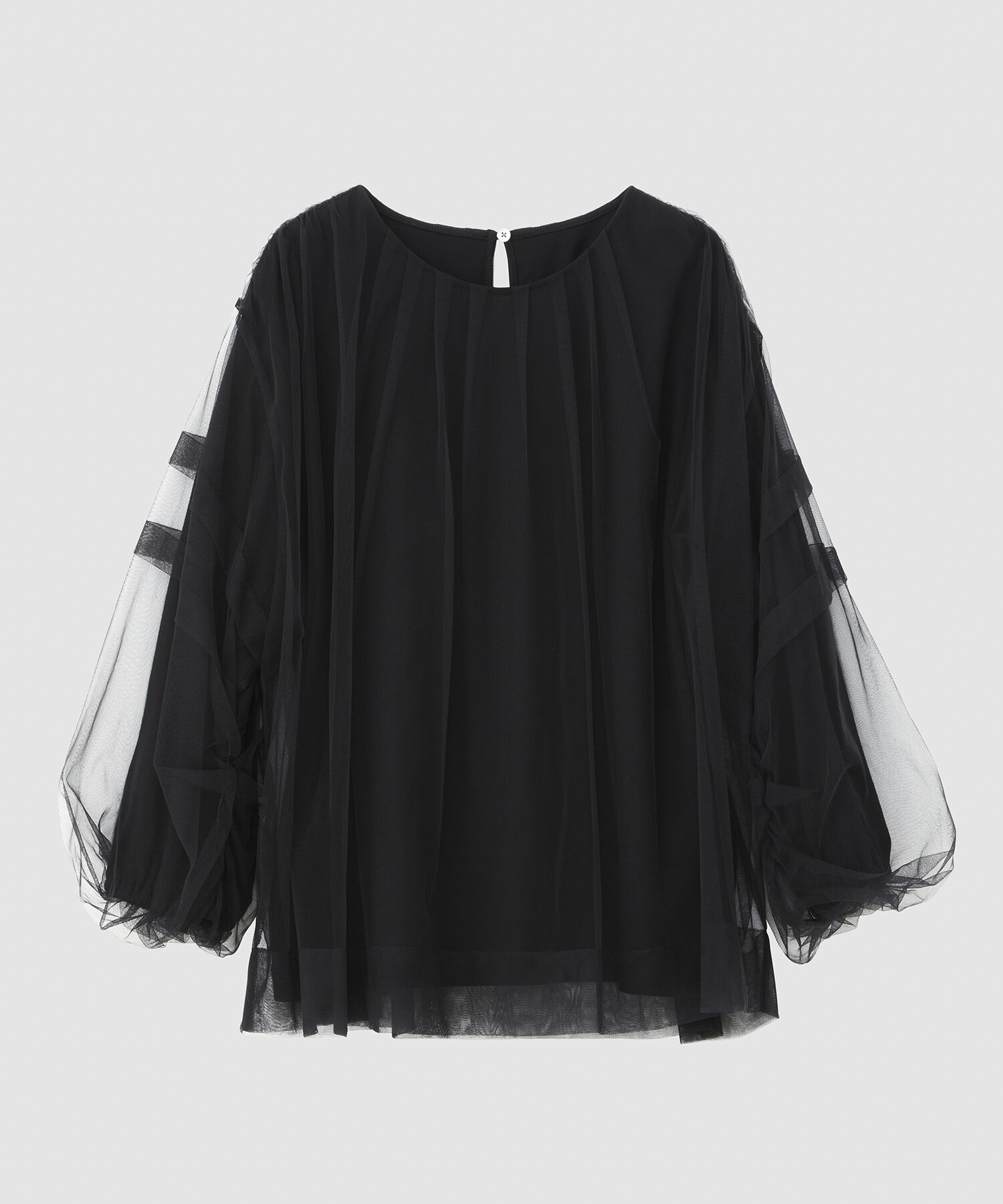 ROPE「チュールレイヤードブラウスライクカットソー」|Tシャツ・カットソー|