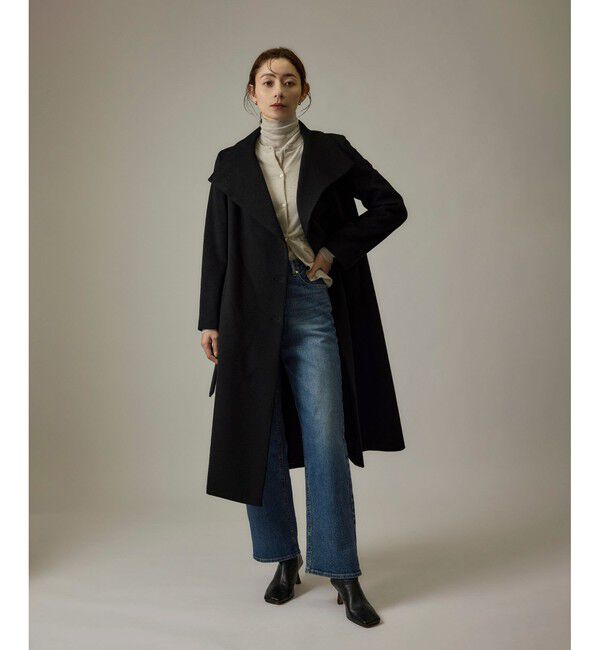 ROPE「プレミアムカシミヤ ロングコート【Sサイズフェア対象】」|ステンカラーコート|クロメイン