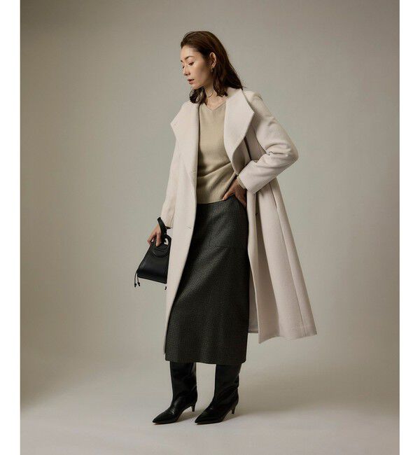 ROPE「プレミアムカシミヤ ロングコート【Sサイズフェア対象】」|ステンカラーコート|