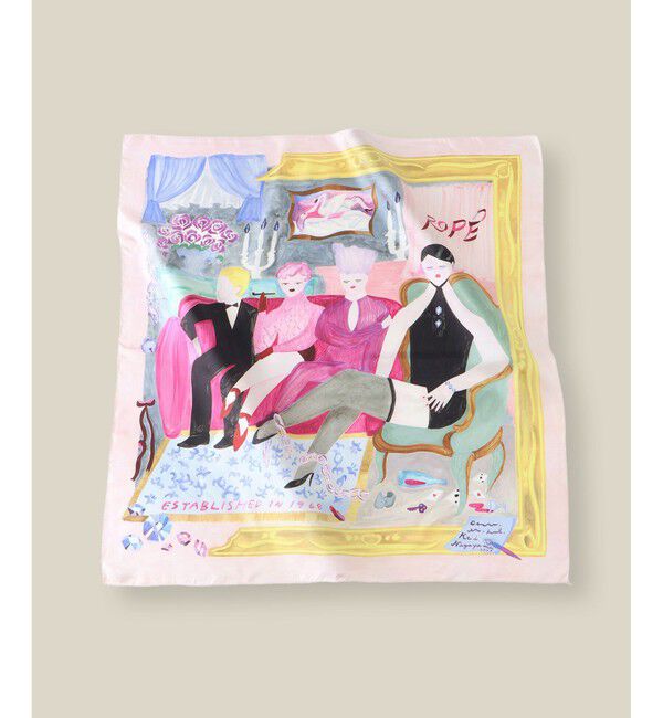 ROPE「【4 ARTIST for ROPE'】コラボ シルクスカーフ/Lサイズ」|バンダナ・スカーフ|