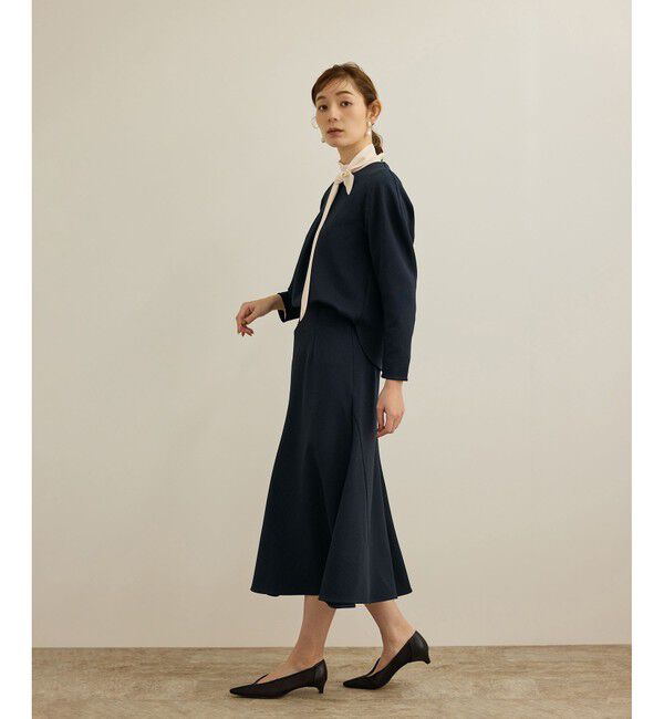 ROPE「【洗える】ジャガードニットプルオーバー（梨地プルオーバー）/セットアップ対応」|Tシャツ・カットソー|