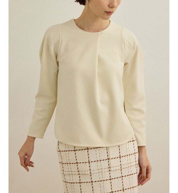 ROPE「【洗える】ジャガードニットプルオーバー（梨地プルオーバー）/セットアップ対応」|Tシャツ・カットソー|