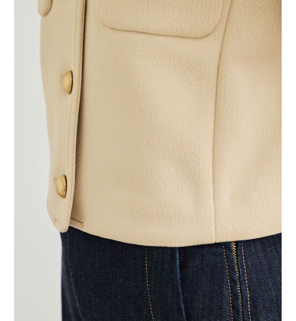 ROPE「金ボタンニットジャケット」|ノーカラージャケット|