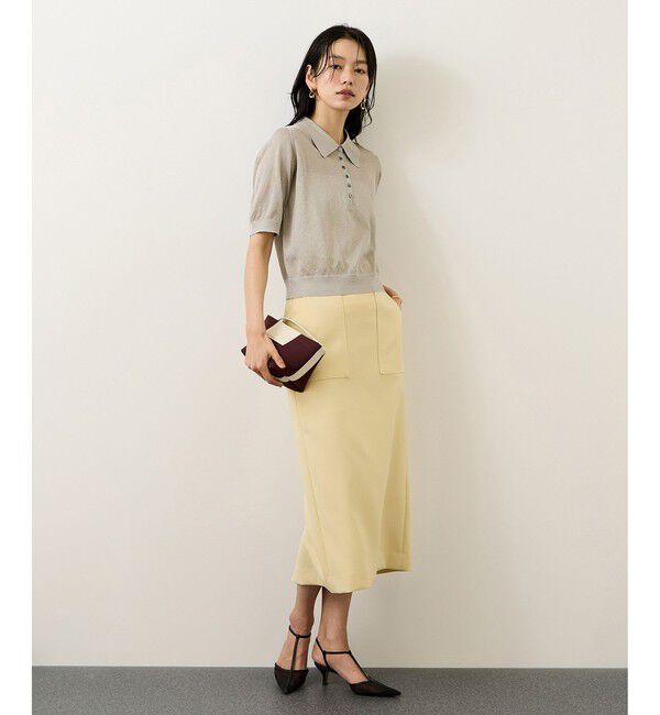 ROPE「[美人スカート]ダブルクロスポケット付きタイトスカート/イージーケア・26SS」|スカート|