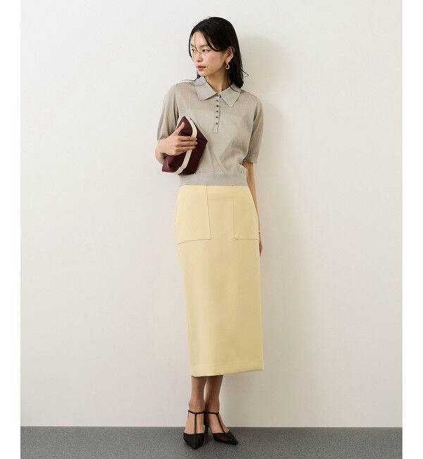 ROPE「[美人スカート]ダブルクロスポケット付きタイトスカート/イージーケア・26SS」|スカート|