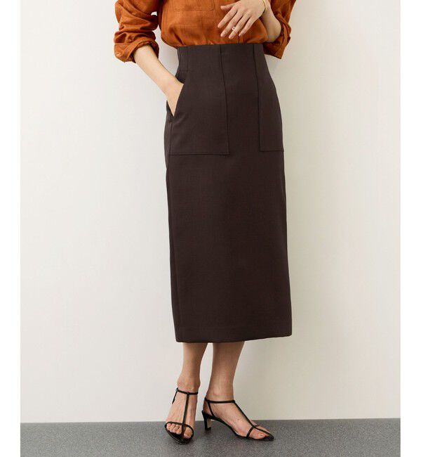 ROPE「[美人スカート]ダブルクロスポケット付きタイトスカート/イージーケア・26SS」|スカート|