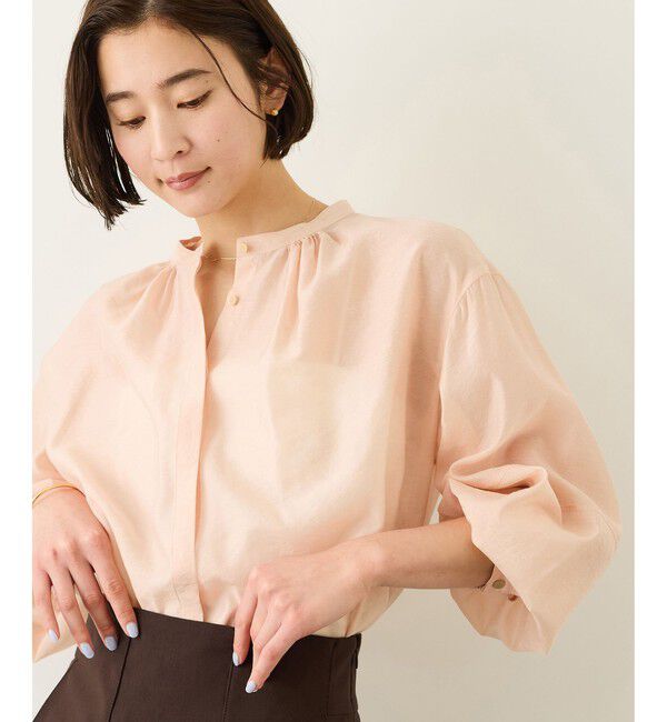 ROPE「キュプラシルクボリュームスリーブブラウス/イージーケア」|シャツ・ブラウス|