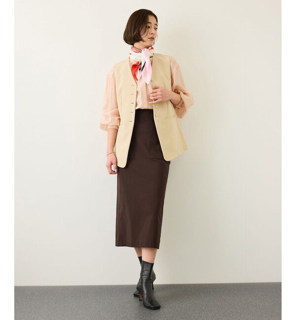 ROPE「キュプラシルクボリュームスリーブブラウス/イージーケア」|シャツ・ブラウス|