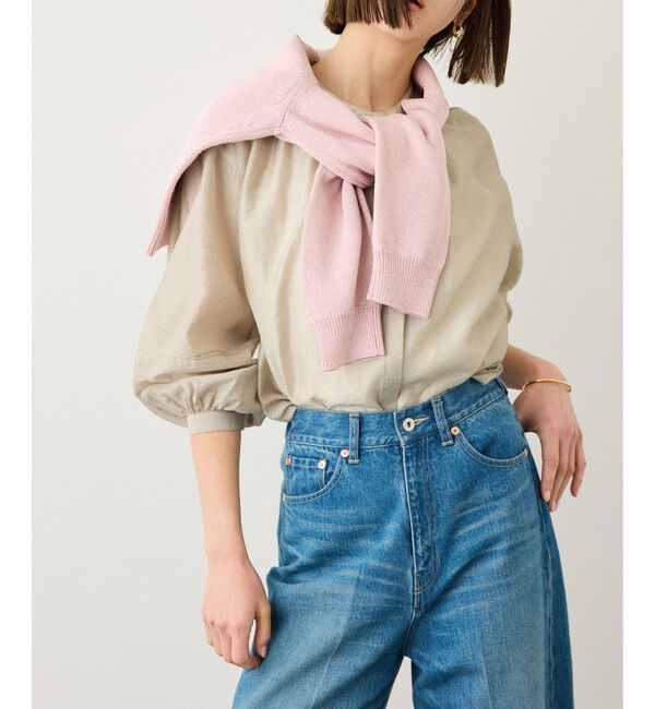 ROPE「キュプラシルクボリュームスリーブブラウス/イージーケア」|シャツ・ブラウス|