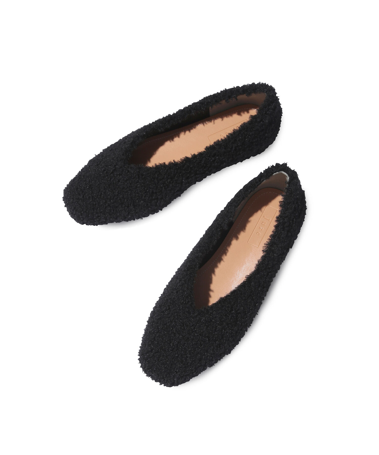 Juze「ボアフラットパンプス」|バレエシューズ|