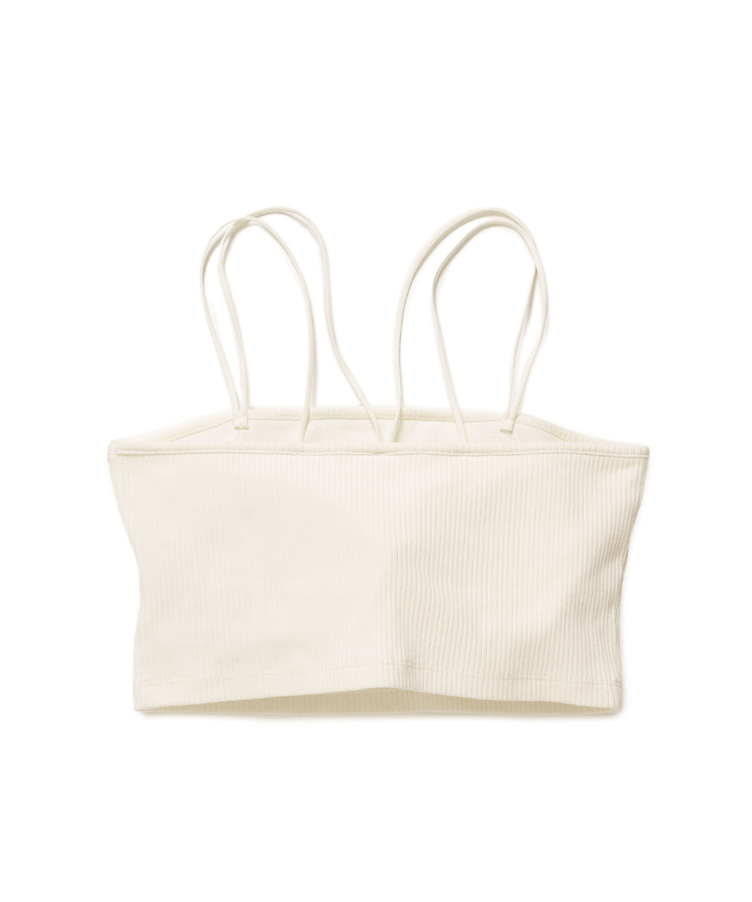 VIS「【選べる着丈】カップ付きロゴ刺繍Wストラップキャミソール【洗える】」|キャミソール|