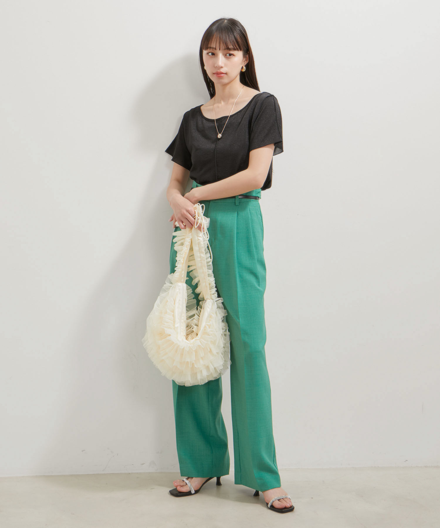 VIS「【洗える】ラメメローTシャツ」|Tシャツ・カットソー|