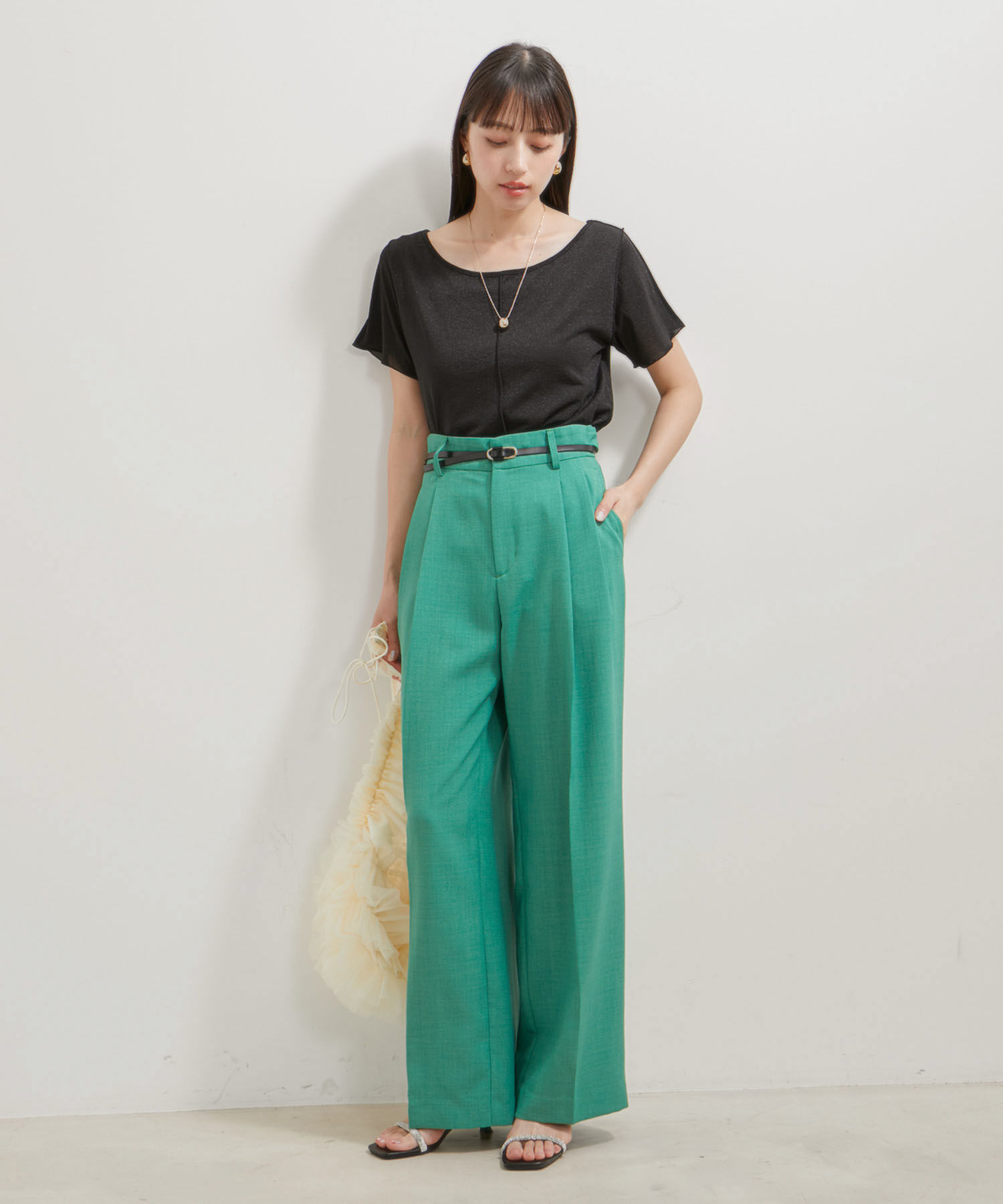 VIS「【洗える】ラメメローTシャツ」|Tシャツ・カットソー|