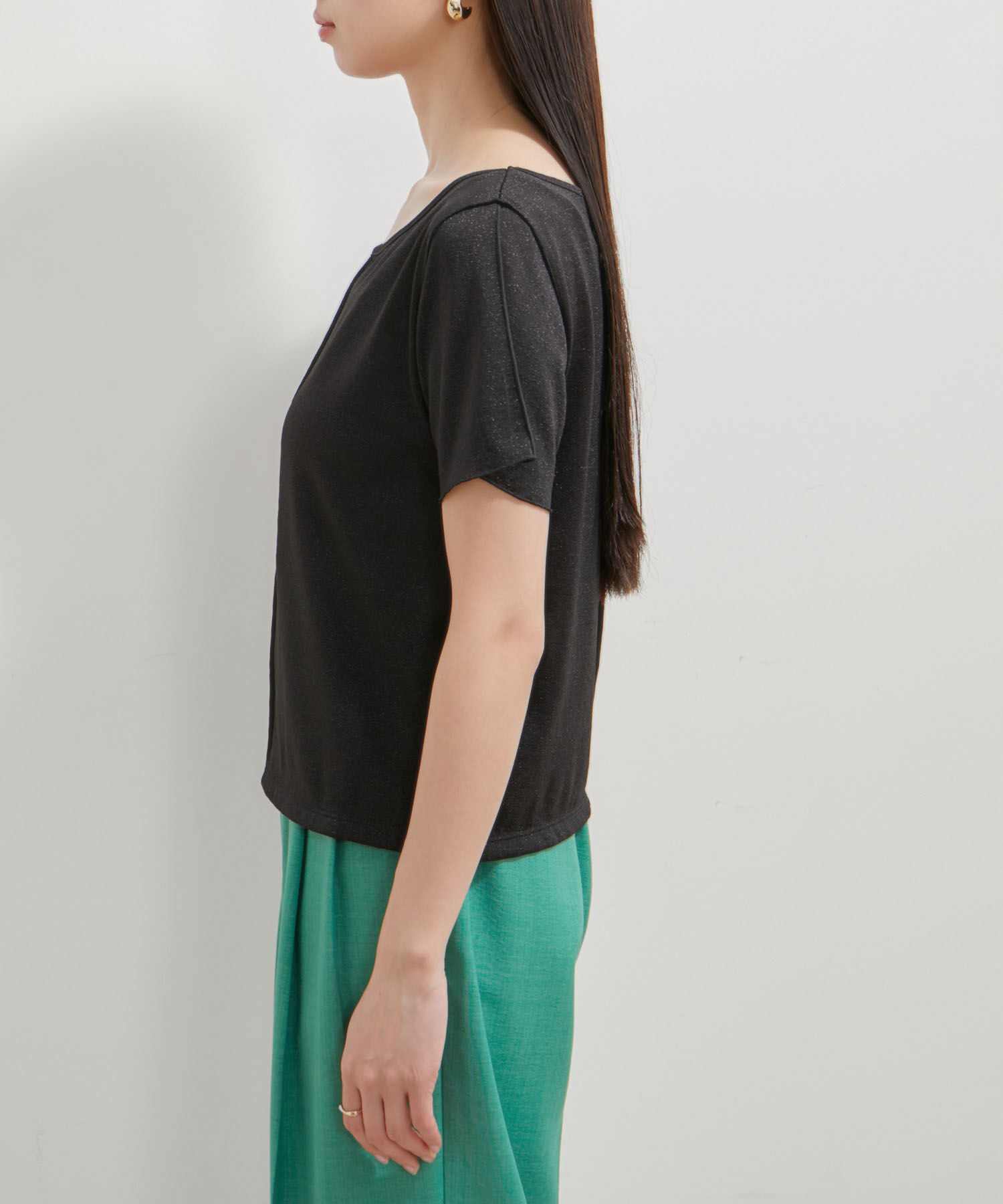 VIS「【洗える】ラメメローTシャツ」|Tシャツ・カットソー|