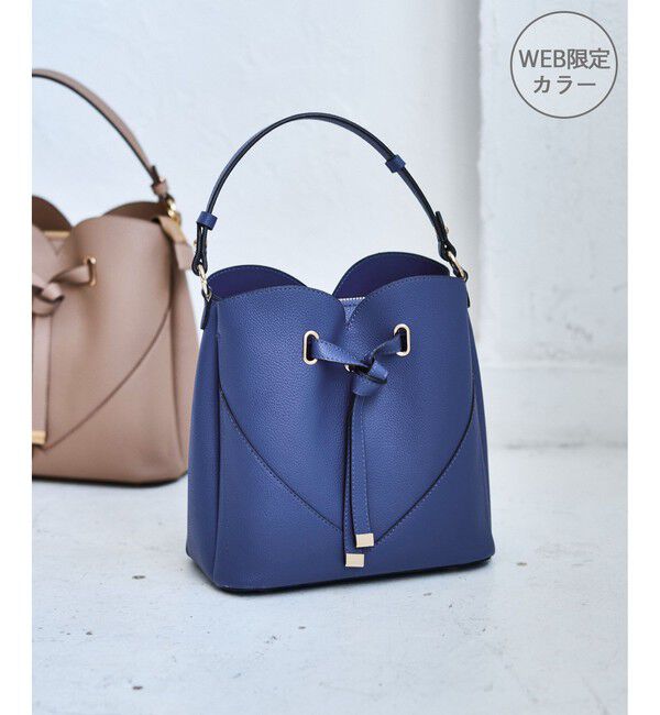 VIS「【累計4万点突破】【2WAY】ハートカットバッグ/追加」|ショルダー・メッセンジャー|ブルー系(45)