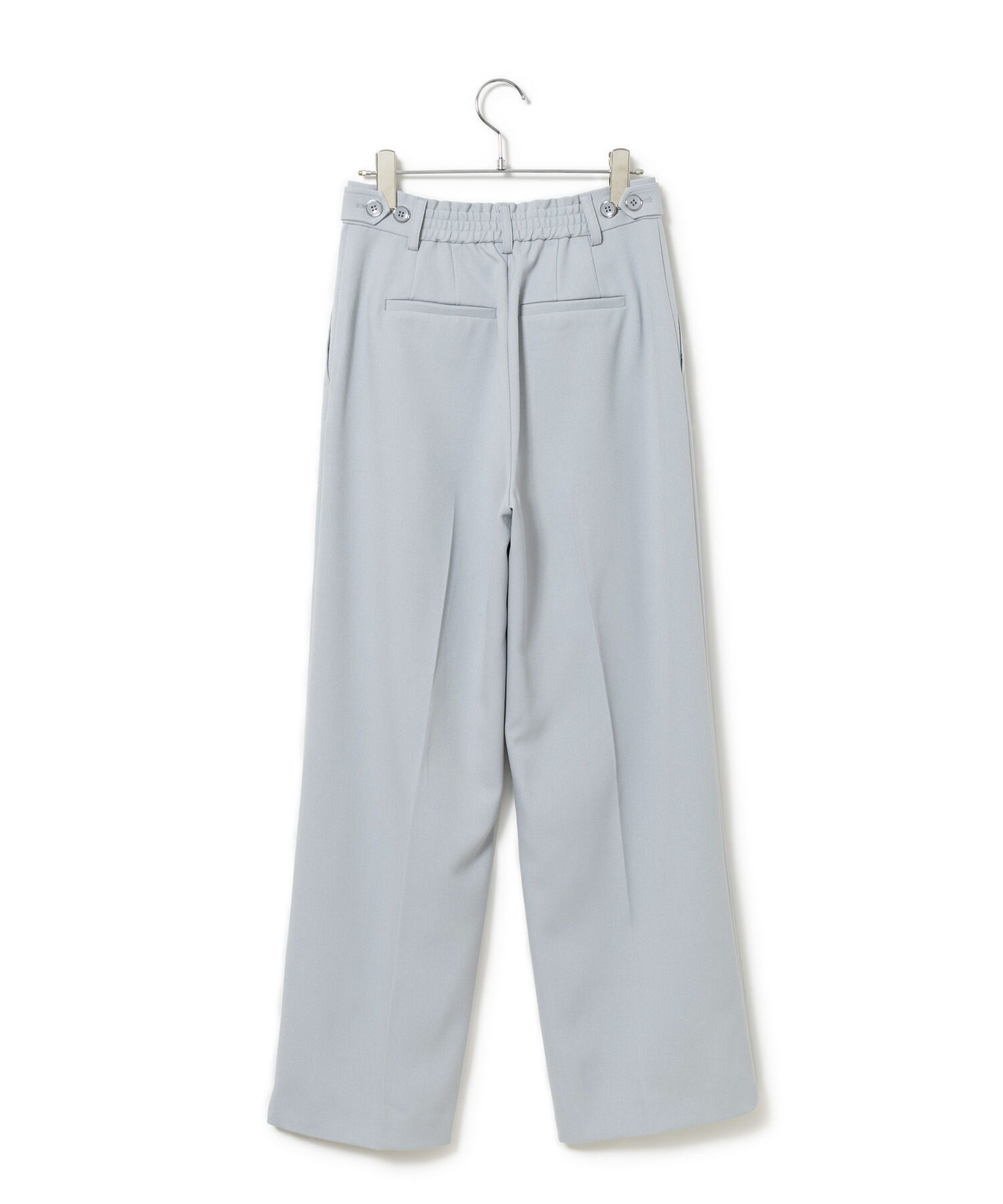 VIS「【新色追加】【美easy】ウーリッシュ2タックワイド/スラックスパンツ【洗える】」|スラックス|