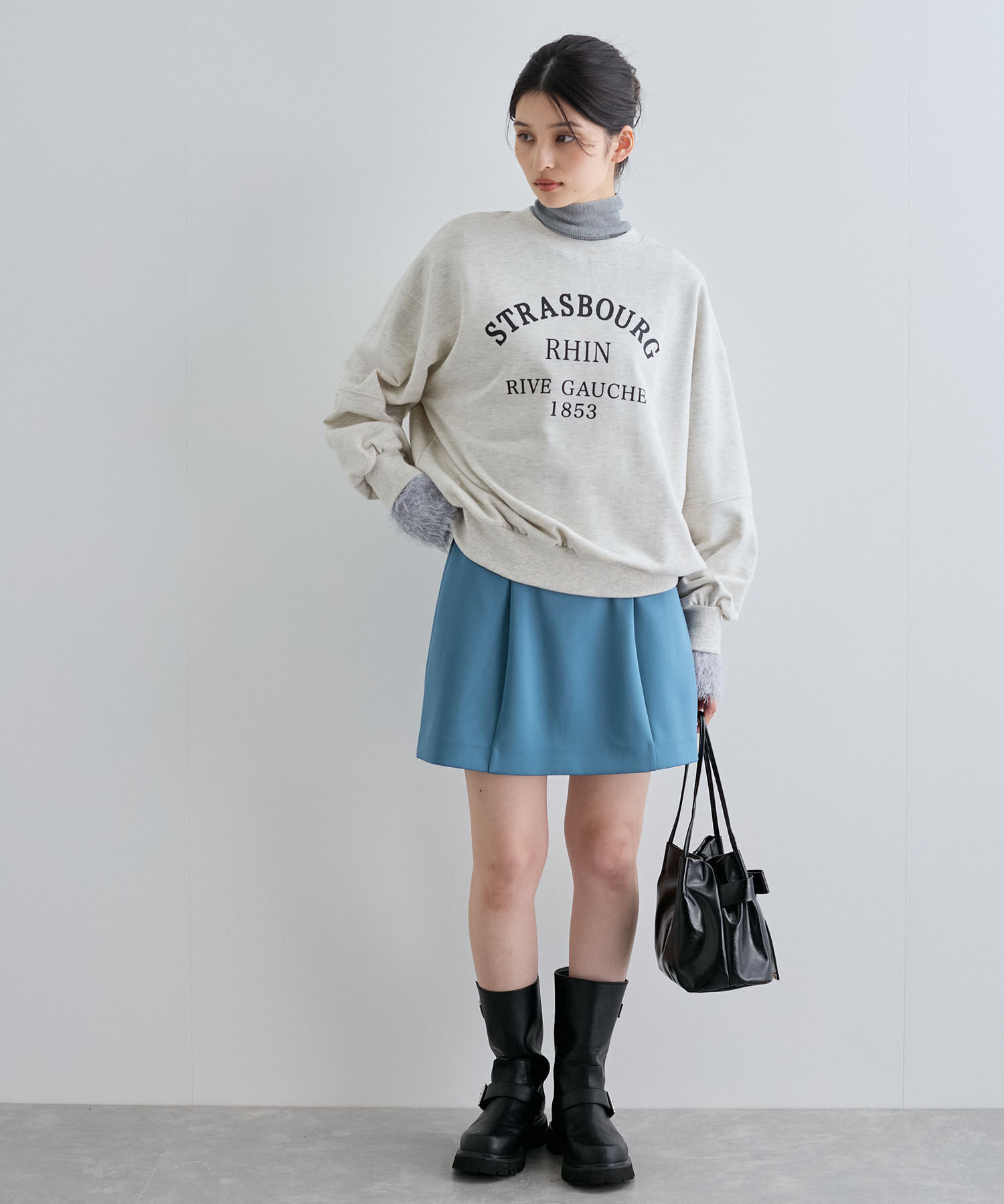 VIS「ボンディングフレアミニスカート」|スカート|