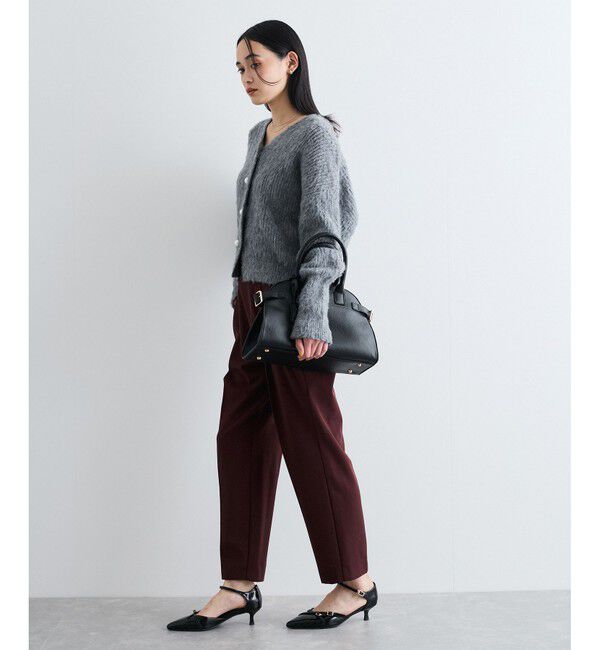 VIS「パールボタンVネック片畦ニットカーディガン」|カーディガン|