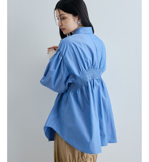 VIS「リボン付きバックシャーリングシャツ」|シャツ・ブラウス|