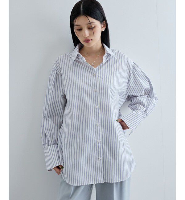 VIS「リボン付きバックシャーリングシャツ」|シャツ・ブラウス|