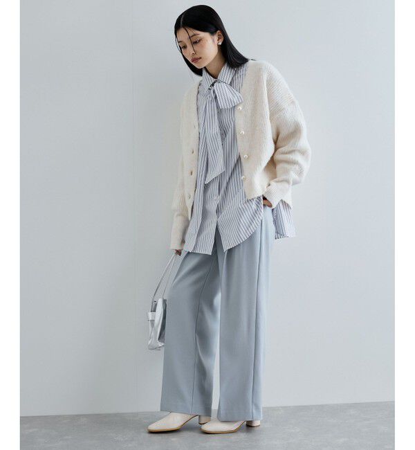 VIS「リボン付きバックシャーリングシャツ」|シャツ・ブラウス|