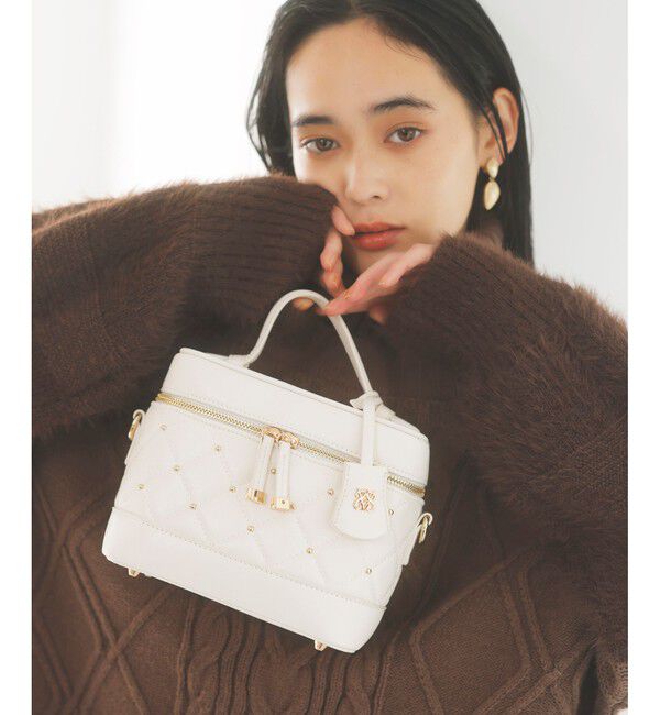 VIS「【洗える】オフショルケーブル編みミニワンピース」|ワンピース|