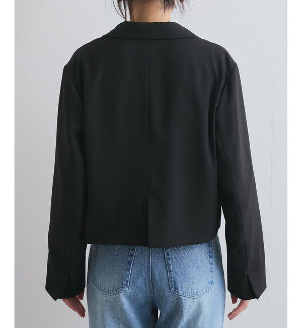 VIS「【洗える】ダブルショートジャケット」|テーラードジャケット|