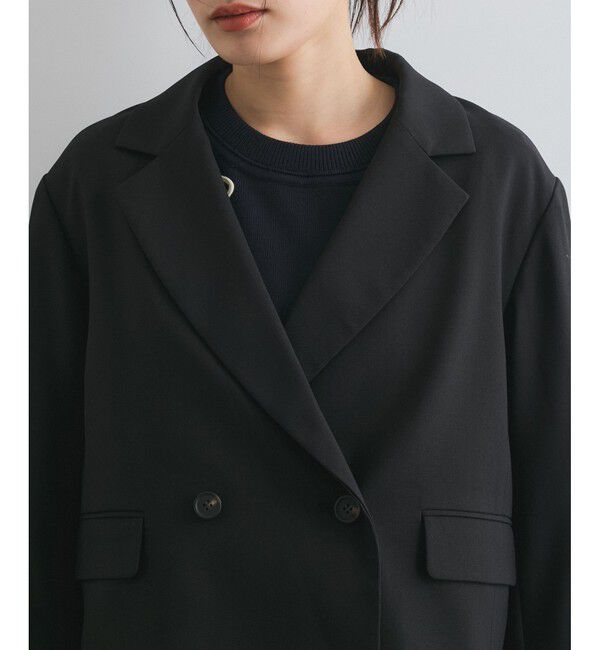 VIS「【洗える】ダブルショートジャケット」|テーラードジャケット|