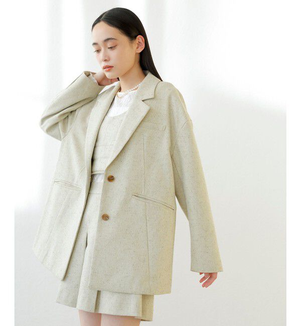 VIS「サマーツイードシングルジャケット」|テーラードジャケット|