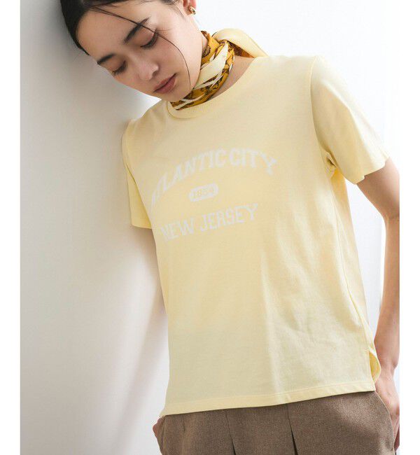 VIS「コンパクトフロッキープリントロゴTシャツ」|Tシャツ・カットソー|